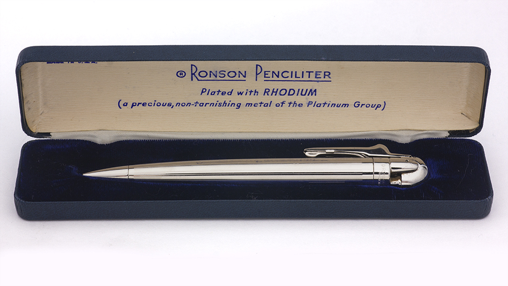 Ronson Vintage Penciliter (1940s/50s)- Second Generation, Rhodium
